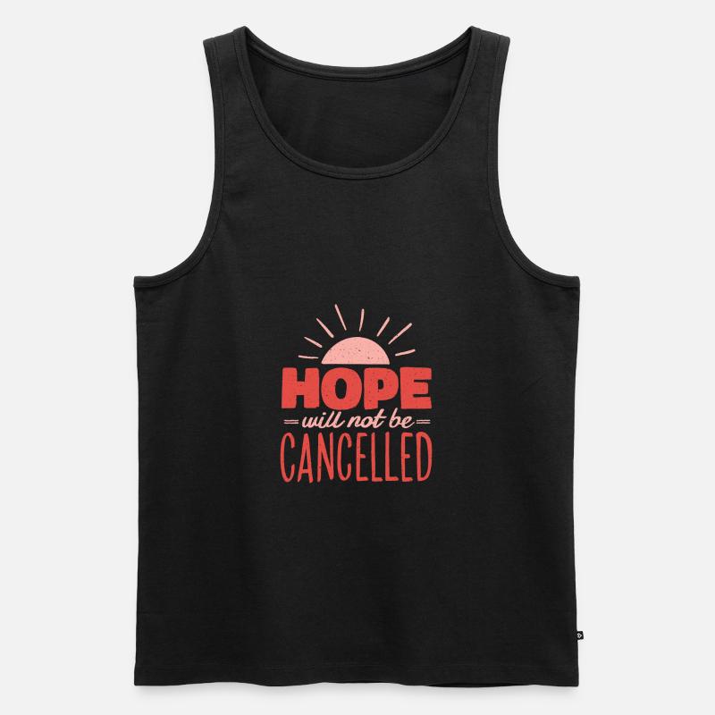 Hope I Spruch Hoffnung Glaube - Männer Premium Bio Tank Top - Schwarz