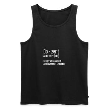 Lehrer Dozent Lehrmeister Schule Pädagoge Lernen - Männer Premium Bio Tank Top - Schwarz - Vorne - Michal (187cm)