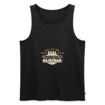 Das ist mir egal ich bin eh bald Rentner - Männer Premium Bio Tank Top - Schwarz - Vorne - Michal (187cm)
