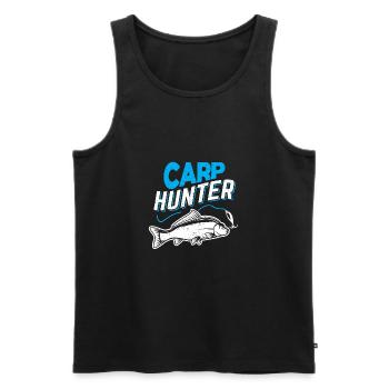 Carp Hunter Angler Angeln Angelrute Geschenk - Männer Premium Bio Tank Top - Schwarz - Vorne - AI Model Male 178 light (178cm)