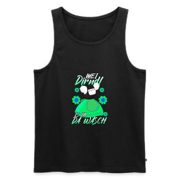 Dirndl Ersatz Wäsche - Männer Premium Bio Tank Top - Schwarz - Vorne - AI Model Male 178 light (178cm)