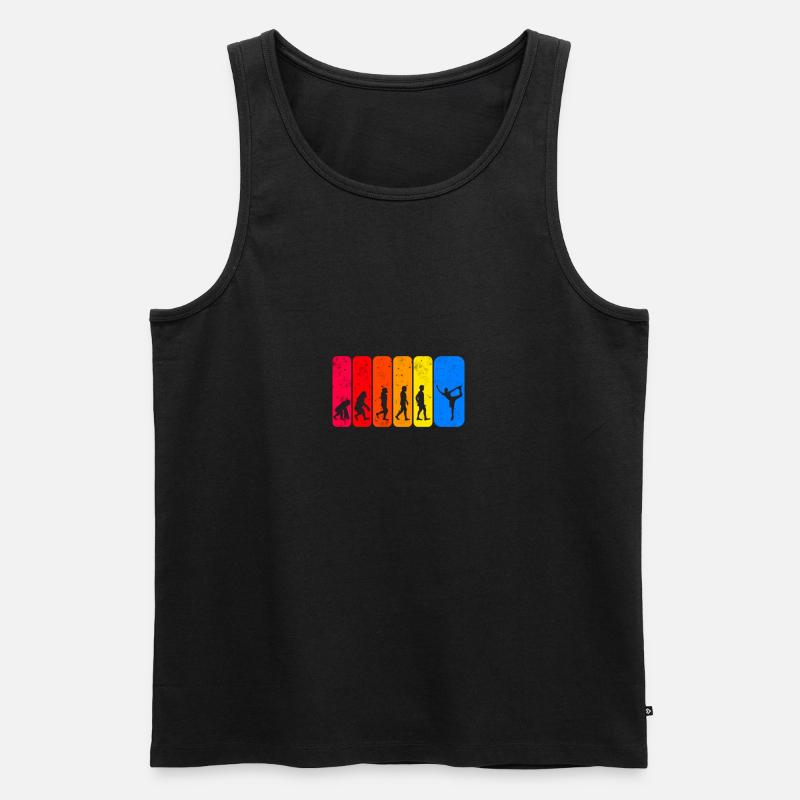 Eiskunstlauf Evolution Eiskunstläufer Geschenkidee - Männer Premium Bio Tank Top - Schwarz