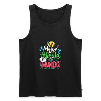 La Mejor Abuela Del Mundo design Regalo Abuelita - Débardeur bio Premium Homme - noir - Devant - AI Model Male 178 light (178cm)