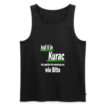 koji kurac weis Kopie - Männer Premium Bio Tank Top - Schwarz - Vorne - AI Model Male 178 light (178cm)