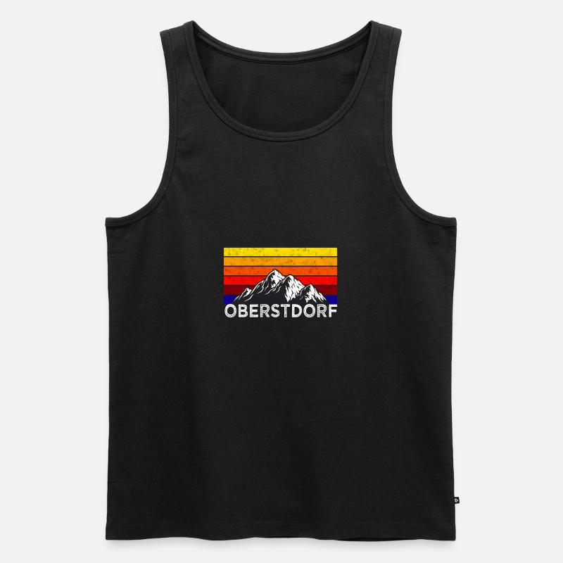 Oberstdorf Berge Alpen - Männer Premium Bio Tank Top - Schwarz