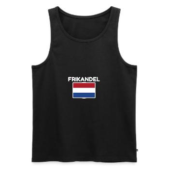 FRIKANDEL netherlands holland orang - Men's Premium Organic Tank Top - black - Front - Michal (187cm)