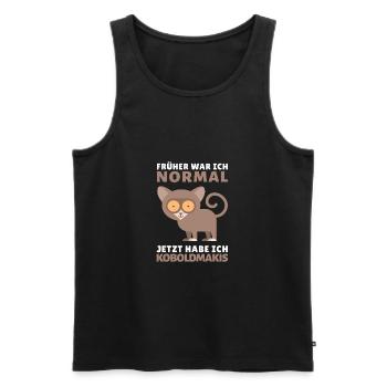 Koboldmaki Affe Primat Südostasien - Früher normal - Männer Premium Bio Tank Top - Schwarz - Vorne - Michal (187cm)