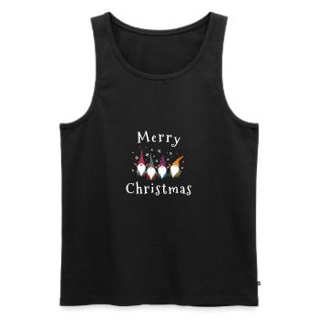 Joyeux Noël avec gnomes - Débardeur bio Premium Homme - noir - Devant - Michal (187cm)