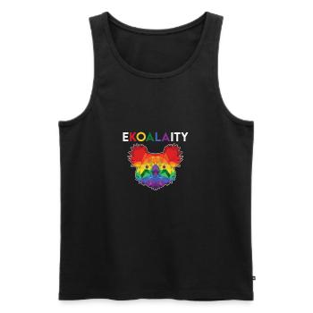 Cute Ekoalaity Rainbow LGBT Koala Gay Pride Gift - Männer Premium Bio Tank Top - Schwarz - Vorne - AI Model Male 178 light (178cm)