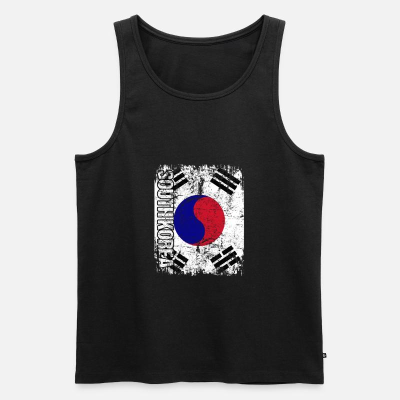Corée du Sud - Débardeur bio Premium Homme - noir