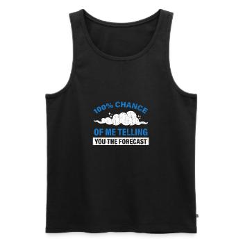 Funny Meteorology Student Weather Forecast Weather - Men's Premium Organic Tank Top - black - Front - Michal (187cm)