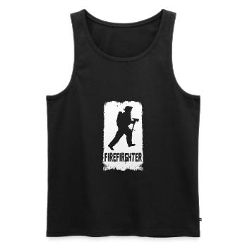 pompiers - Débardeur bio Premium Homme - noir - Devant - Michal (187cm)