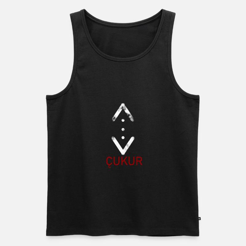 Cukur mit schrift - Männer Premium Bio Tank Top - Schwarz