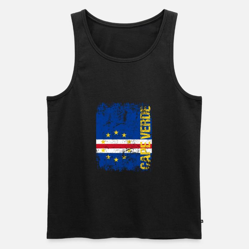 Cape Verde - Männer Premium Bio Tank Top - Schwarz
