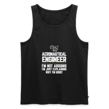 Aeronautical engineer I'm Not Arguing I'm Just - Men's Premium Organic Tank Top - black - Front - AI Model Male 178 light (178cm)