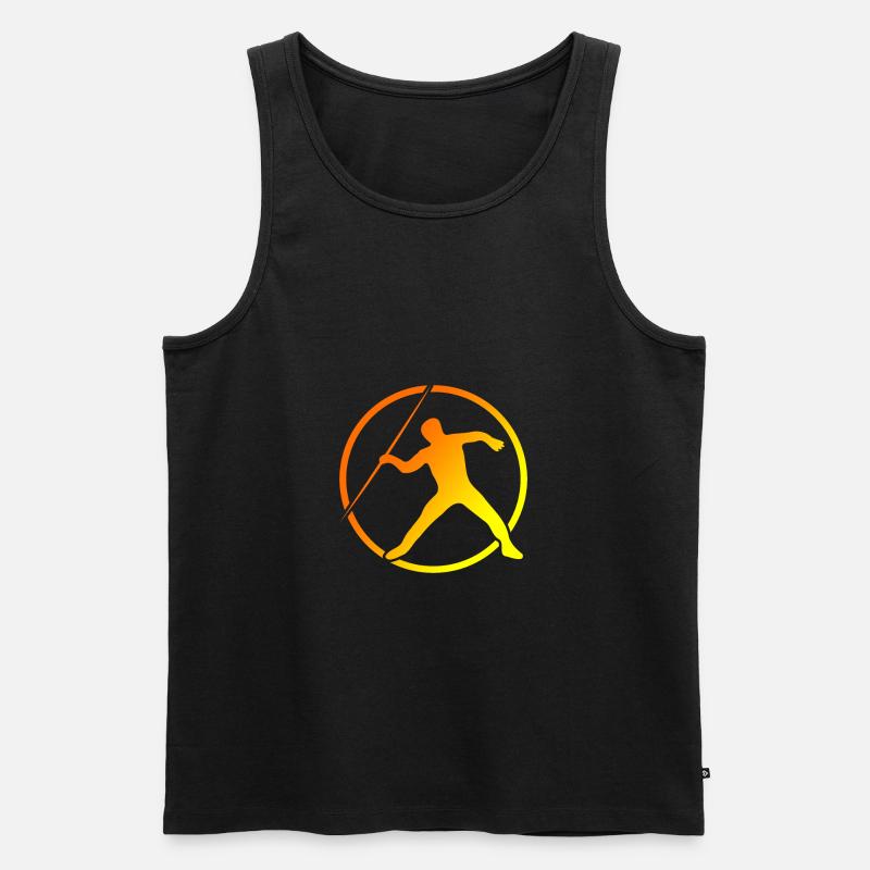 speerwurf disziplin speerwerfer leichtathletik - Männer Premium Bio Tank Top - Schwarz