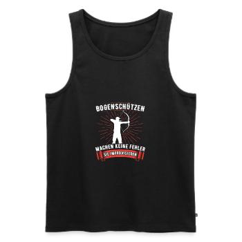 Bogenschützen Improvisieren Spruch - Archer - Männer Premium Bio Tank Top - Schwarz - Vorne - Michal (187cm)