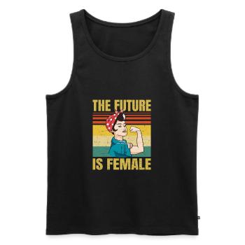 Strong Woman - Féminisme - Débardeur bio Premium Homme - noir - Devant - Michal (187cm)