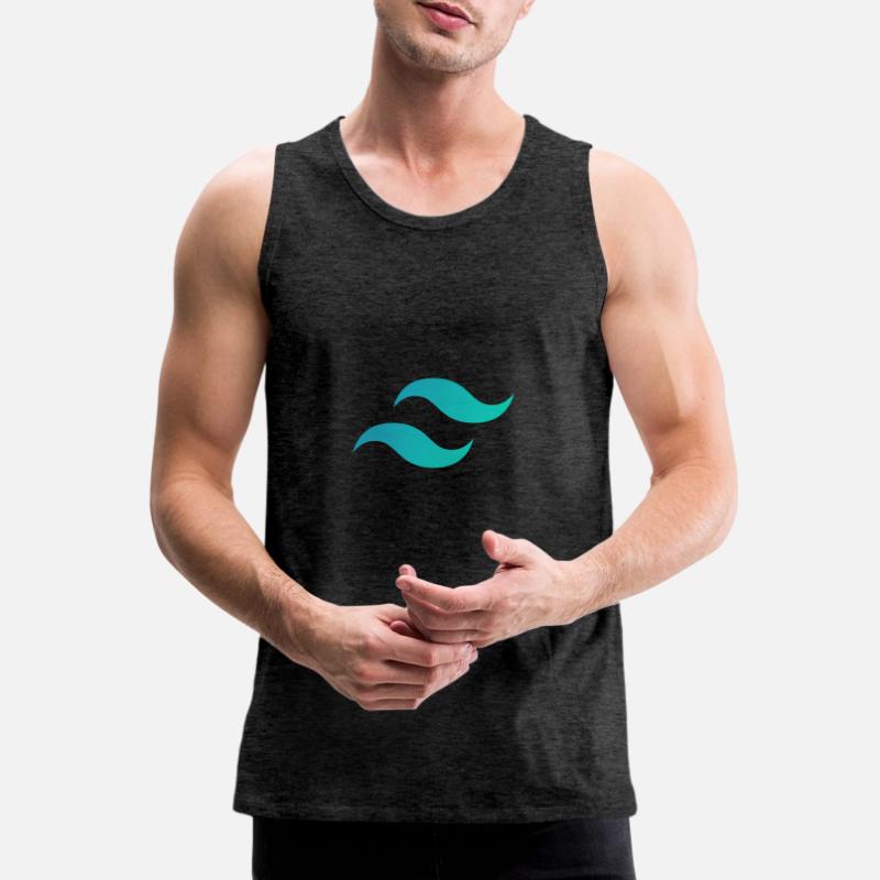 Tailwind CSS Mark - CSS Framework Programmer Coder Men's Premium Organic Tank Top