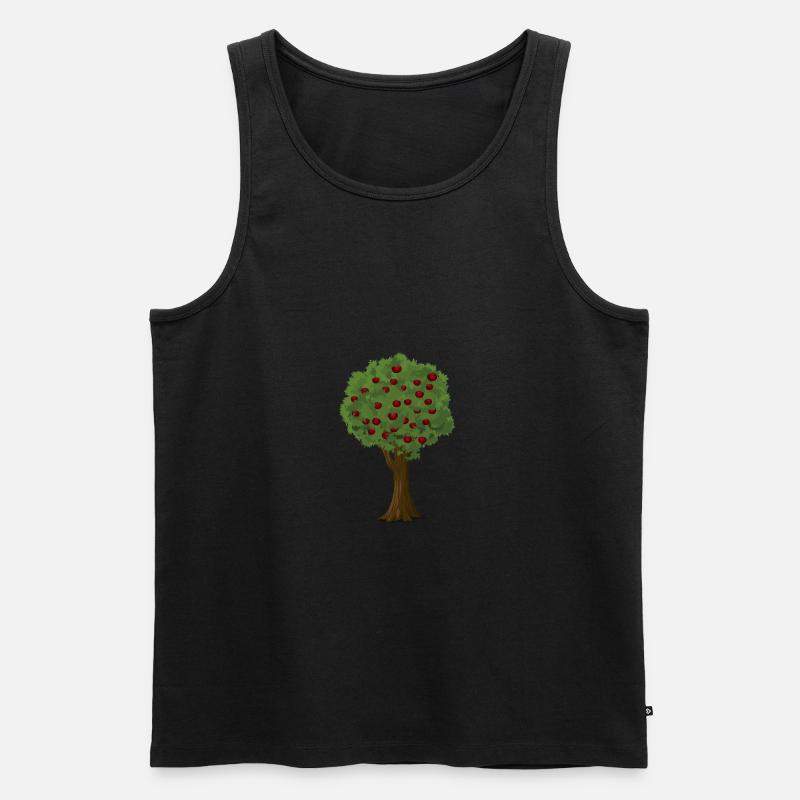 Apfelbaum Apfelpflücksaison Apfelgarten - Männer Premium Bio Tank Top - Schwarz