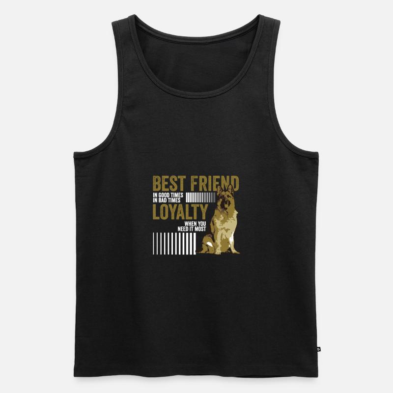 Deutscher Schäferhund - Männer Premium Bio Tank Top - Schwarz