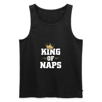 King of Naps Funny Sleeping Napping Mens Gift - Men's Premium Organic Tank Top - black - Front - Michal (187cm)