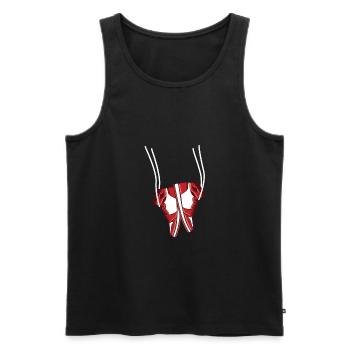 Sneakers - Men's Premium Organic Tank Top - black - Front - Michal (187cm)