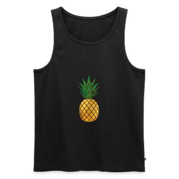 Pineapple - Men's Premium Organic Tank Top - black - Front - AI Model Male 178 light (178cm)