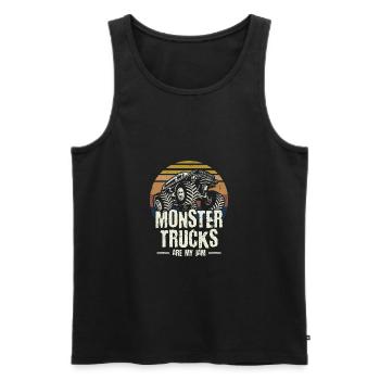 Monster Trucks Are My Jam Racing USA Retro Vintage - Männer Premium Bio Tank Top - Schwarz - Vorne - Michal (187cm)