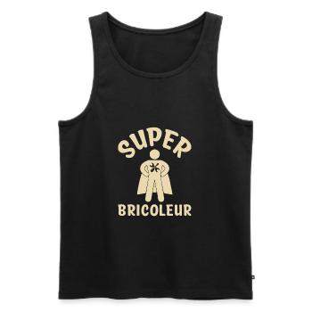 Super bricoleur - Débardeur bio Premium Homme - noir - Devant - Michal (187cm)