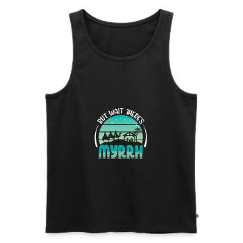Aber Warte, Da Ist Myrrh Lustiges Weihnachtshemd - Männer Premium Bio Tank Top - Schwarz - Vorne - AI Model Male 178 light (178cm)
