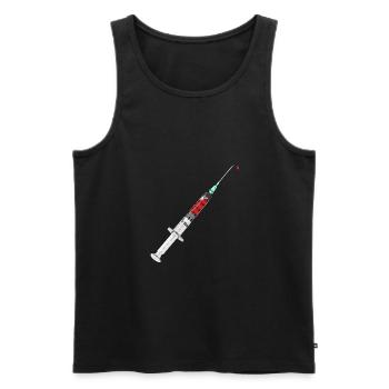 Syringe Vaccination Doctor Patient Syringe Blood Doctor - Men's Premium Organic Tank Top - black - Front - Michal (187cm)