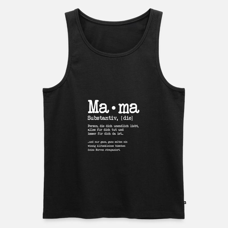 Mère Citations Maman Mère Belle-Mère - Débardeur bio Premium Homme - noir