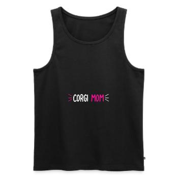 CORGI MOM,Gift for Mother, Gift for Women, Mom Chr - Men's Premium Organic Tank Top - black - Front - Michal (187cm)