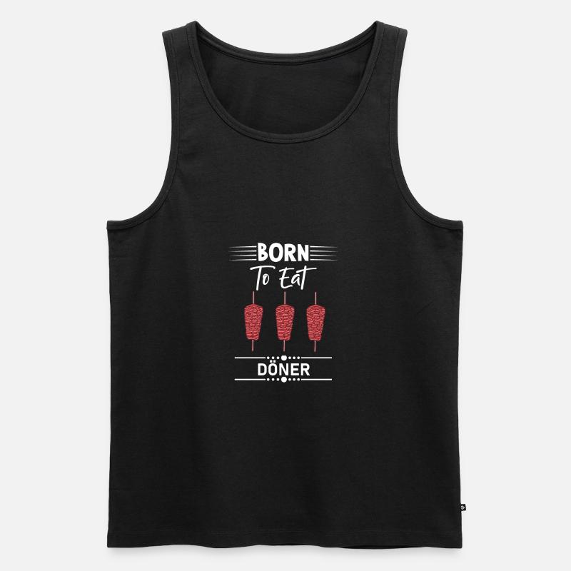 Döner Kebab Spruch - Männer Premium Bio Tank Top - Schwarz