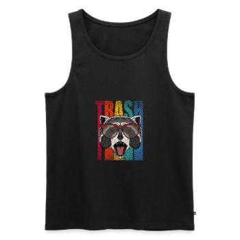 racoon - Men's Premium Organic Tank Top - black - Front - Michal (187cm)