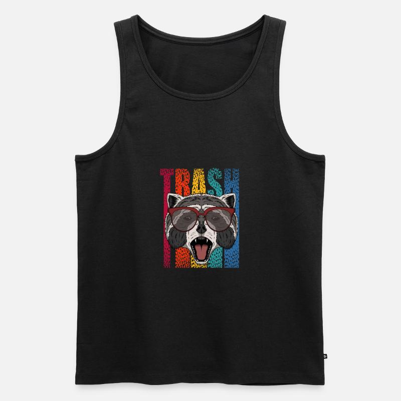 Waschbär - Männer Premium Bio Tank Top - Schwarz