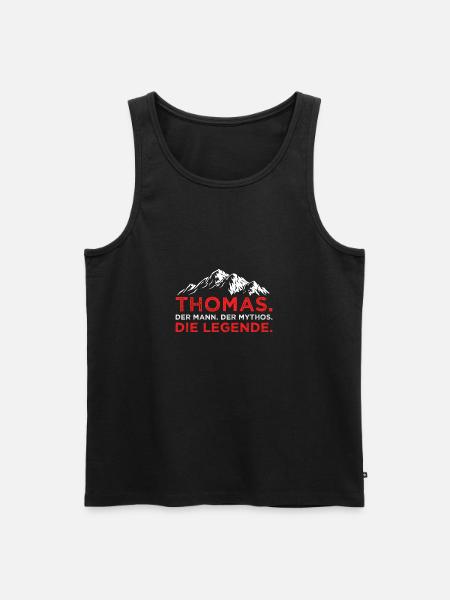 Thomas Mann Mythos Legende - Männer Premium Bio Tank Top - Schwarz