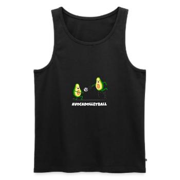 Volleyball Cute Avocado Volleyball Player Mother - Men's Premium Organic Tank Top - black - Front - AI Model Male 178 light (178cm)