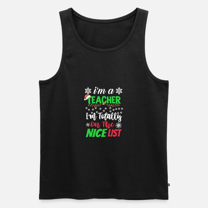 Lehrer Weihnachten - Männer Premium Bio Tank Top - Schwarz