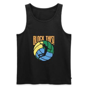 Équipe de volleyball de volleyball de plage - Débardeur bio Premium Homme - noir - Devant - AI Model Male 178 light (178cm)