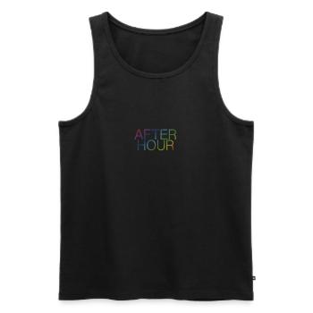 BESTSELLER- After Hour Techno never sleep - Männer Premium Bio Tank Top - Schwarz - Vorne - AI Model Male 178 light (178cm)