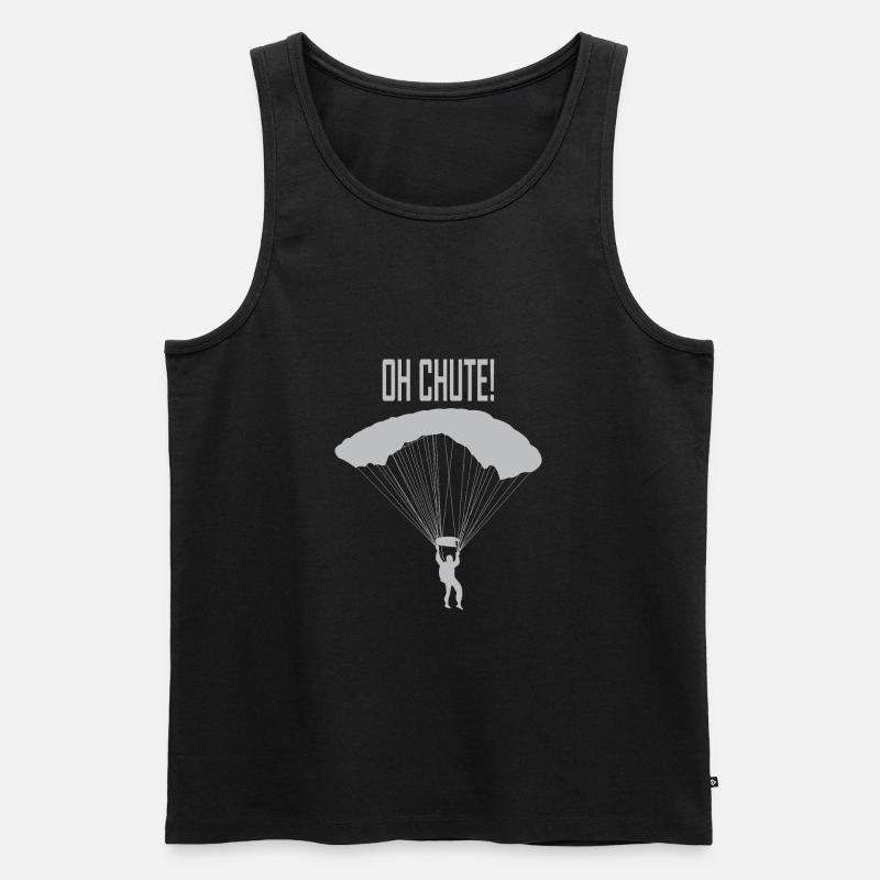 Skydive Fallschirm springen Fallschirmspringer - Männer Premium Bio Tank Top - Schwarz