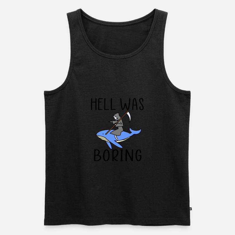 hell was boring - Men's Premium Organic Tank Top - black