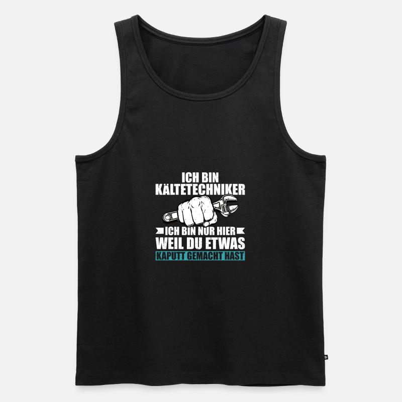 Kältetechniker Geschenk Klimatechniker - Männer Premium Bio Tank Top - Schwarz