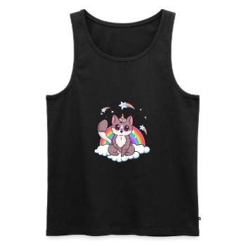 Regenbogen Meowgical Caticorn Majestic süße Katze - Männer Premium Bio Tank Top - Schwarz - Vorne - Michal (187cm)