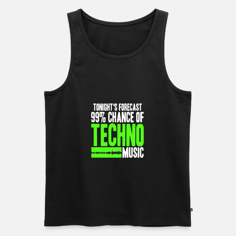 Techno live ce soir - Débardeur bio Premium Homme - noir