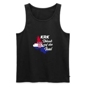 Krk Kroatien Urlaub auf der Insel - Männer Premium Bio Tank Top - Schwarz - Vorne - Michal (187cm)