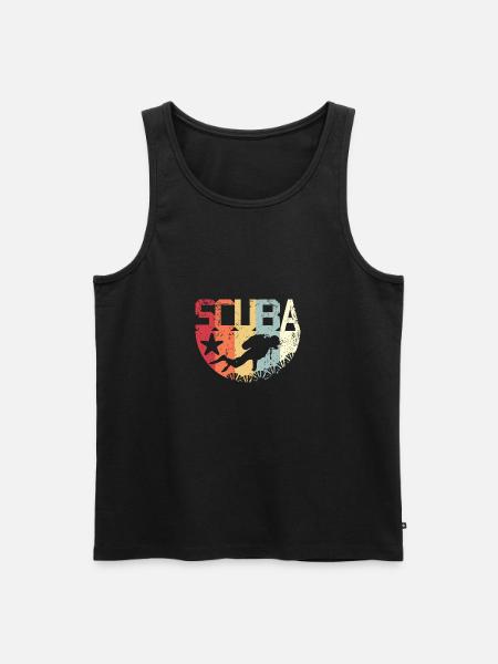 Scuba - Men's Premium Organic Tank Top - black