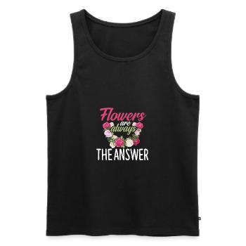 Fleuriste fleuriste bouquet de fleurs - Débardeur bio Premium Homme - noir - Devant - Michal (187cm)